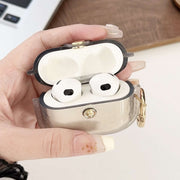 For AirPods 3 Magnetic Clear Armor TPU TWS Earphone Case(Black)
