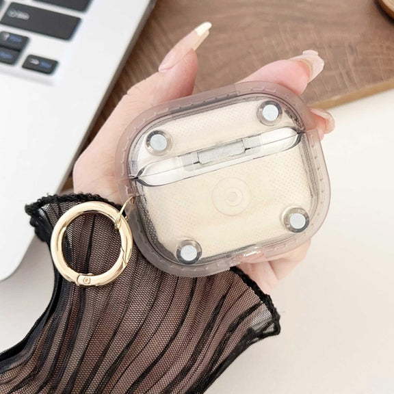 For AirPods 3 Magnetic Clear Armor TPU TWS Earphone Case(Black)
