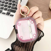 For AirPods 3 Magnetic Clear Armor TPU TWS Earphone Case(Pink)