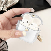 For AirPods 1 / 2 Magnetic Clear Armor TPU TWS Earphone Case(Tansparent)
