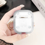 For AirPods 1 / 2 Magnetic Clear Armor TPU TWS Earphone Case(Tansparent)