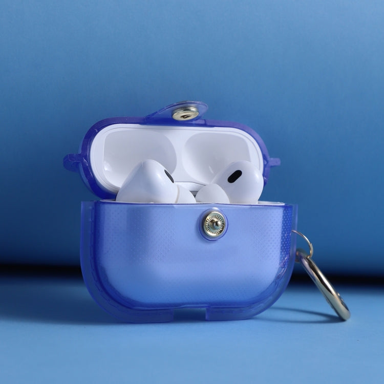 For AirPods Pro 1 Magnetic Clear Armor TPU TWS Earphone Case(Blue)