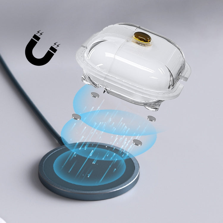 For AirPods Pro 2  Magnetic Clear Armor TPU TWS Earphone Case(Pink)