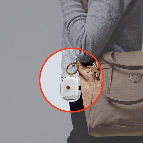 For AirPods Pro 2  Magnetic Clear Armor TPU TWS Earphone Case(Black)