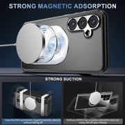 For Samsung Galaxy S24 FE 5G Heat Dissipation Aromatherapy MagSafe Holder Phone Case(Silver)