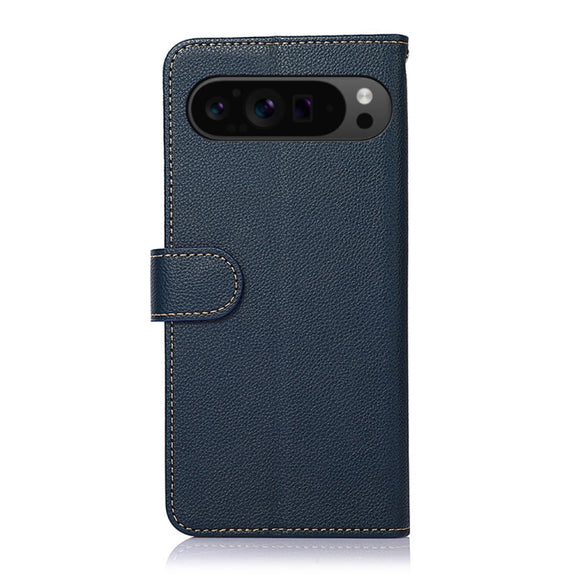 For Google Pixel 9 KHAZNEH Litchi Texture Leather RFID Phone Case(Blue)