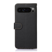 For Google Pixel 10 / 9 KHAZNEH Litchi Texture Leather RFID Phone Case(Black)