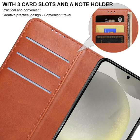 For Samsung Galaxy S24 5G IMAK Count Series Flip Leather Phone Case(Red)