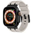 For Apple Watch Ultra 49mm Stone Grain Liquid Silicone Watch Band(Black Starlight) - Watch Bands by PMC TechLife | Online Shopping South Africa | PMC TechLife