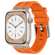 For Apple Watch 42mm Stone Grain Liquid Silicone Watch Band(Titanium Orange) - free shipping - PMC TechLife - Order now!