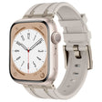 For Apple Watch 42mm Stone Grain Liquid Silicone Watch Band(Titanium Starlight) - Watch Bands by PMC TechLife | Online Shopping South Africa | PMC TechLife