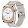 For Apple Watch 42mm Stone Grain Liquid Silicone Watch Band(Silver Starlight) - Watch Bands by PMC TechLife | Online Shopping South Africa | PMC TechLife