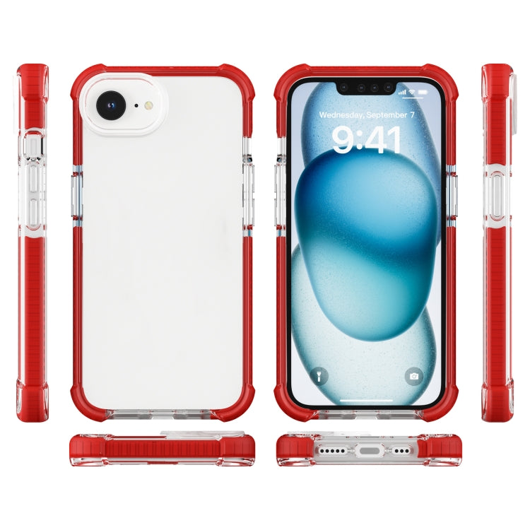 For iPhone 16e Acrylic Full Coverage Shockproof Phone Case(Red)