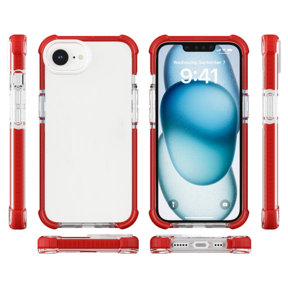 For iPhone 16e Acrylic Full Coverage Shockproof Phone Case(Red)