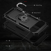 For Google Pixel 9 Pro Shockproof TPU + PC Phone Case with Holder(Black)