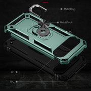 For Google Pixel 9 Pro Shockproof TPU + PC Phone Case with Holder(Dark Green)
