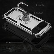 For Google Pixel 9 Pro Shockproof TPU + PC Phone Case with Holder(Silver)