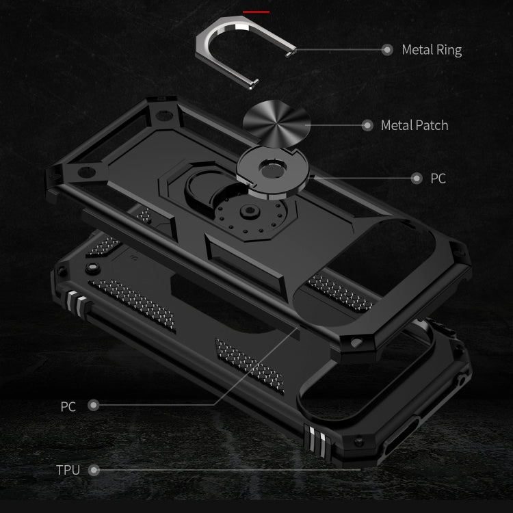 For Google Pixel 9 Shockproof TPU + PC Phone Case with Holder(Black)
