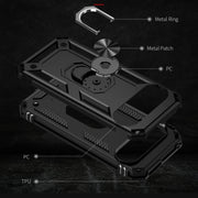 For Google Pixel 9 Shockproof TPU + PC Phone Case with Holder(Black)