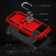 For Google Pixel 9 Shockproof TPU + PC Phone Case with Holder(Red)