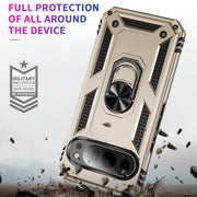 For Google Pixel 9 Shockproof TPU + PC Phone Case with Holder(Gold)
