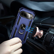 For Google Pixel 9 Shockproof TPU + PC Phone Case with Holder(Blue)