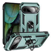 For Google Pixel 9 Shockproof TPU + PC Phone Case with Holder(Dark Green)