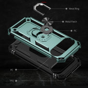For Google Pixel 9 Shockproof TPU + PC Phone Case with Holder(Dark Green)