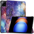 For Xiaomi Pad 6S Pro Custer Painted 3-Fold Holder Smart Leather Tablet Case(Milky Way Nebula) - More Tablet Cases by PMC TechLife | Online Shopping South Africa | PMC TechLife | Buy Now Pay Later Mobicred