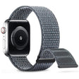 For Apple Watch 42mm Dual Hook and Loop Nylon Watch Band(Grey) - Watch Bands by PMC TechLife | Online Shopping South Africa | PMC TechLife