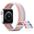 For Apple Watch 38mm Dual Hook and Loop Nylon Watch Band(Rainbow) - Watch Bands by PMC TechLife | Online Shopping South Africa | PMC TechLife