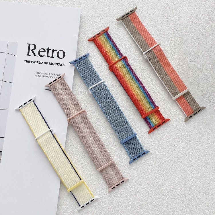 For Apple Watch Ultra 49mm Dual Hook and Loop Nylon Watch Band(Grey)