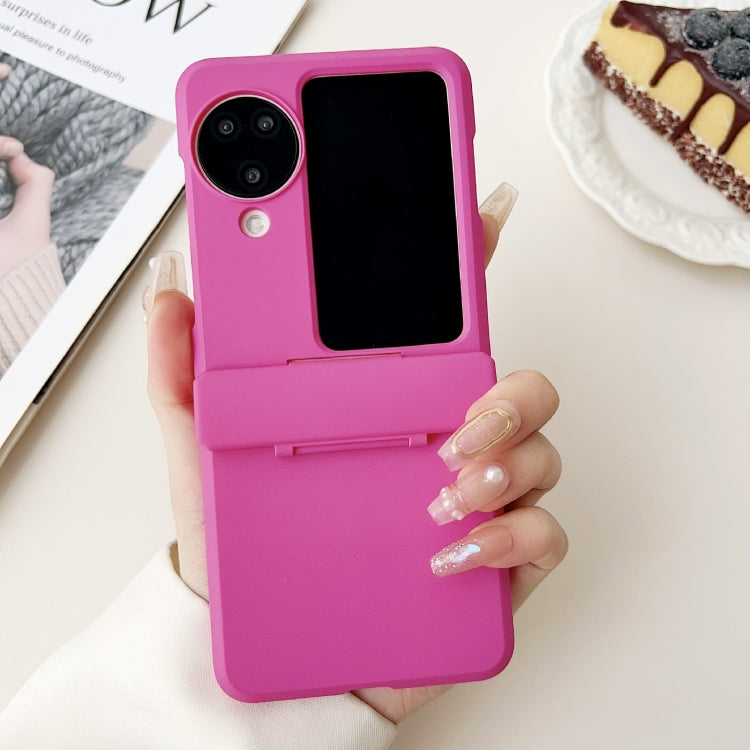 For OPPO Find N2 Flip Skin Feel PC Full Coverage Shockproof Phone Case(Rose Red)
