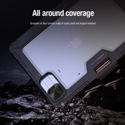 For iPad Pro 11 2024 NILLKIN Bumper Pro Multi-angle Folding Style Tablet Leather Case(Black)