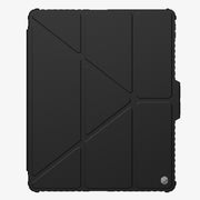 For iPad Pro 13 2024 NILLKIN Bumper Pro Multi-angle Folding Style Tablet Leather Case(Black)