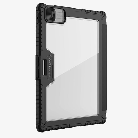 For iPad Pro 13 2024 NILLKIN Bumper Pro Multi-angle Folding Style Tablet Leather Case(Black)