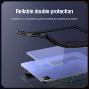 For iPad Pro 13 2024 NILLKIN Bumper Pro Multi-angle Folding Style Tablet Leather Case(Blue)