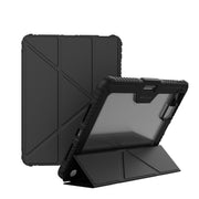 For iPad Air 13 2024 / 2025 NILLKIN Bumper Pro Multi-angle Folding Style Tablet Leather Case(Black)