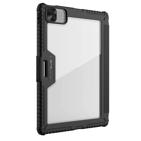 For iPad Air 13 2024 / 2025 NILLKIN Bumper Pro Multi-angle Folding Style Tablet Leather Case(Black)