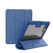 For iPad Air 13 2024 / 2025 NILLKIN Bumper Pro Multi-angle Folding Style Tablet Leather Case(Blue)