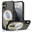 For iPhone 16 Heat Dissipation Aromatherapy MagSafe Holder Phone Case(Gold) - iPhone 16 Cases by PMC TechLife | Online Shopping South Africa | PMC TechLife | Buy Now Pay Later Mobicred