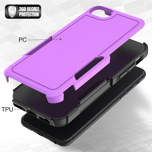 For iPhone SE 2022 / 2020 / 8 / 7 / 6 2 in 1 PC + TPU Phone Case(Purple)
