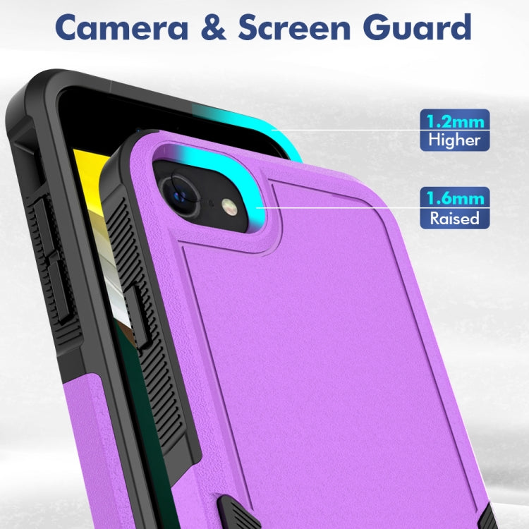 For iPhone SE 2022 / 2020 / 8 / 7 / 6 2 in 1 PC + TPU Phone Case(Purple)