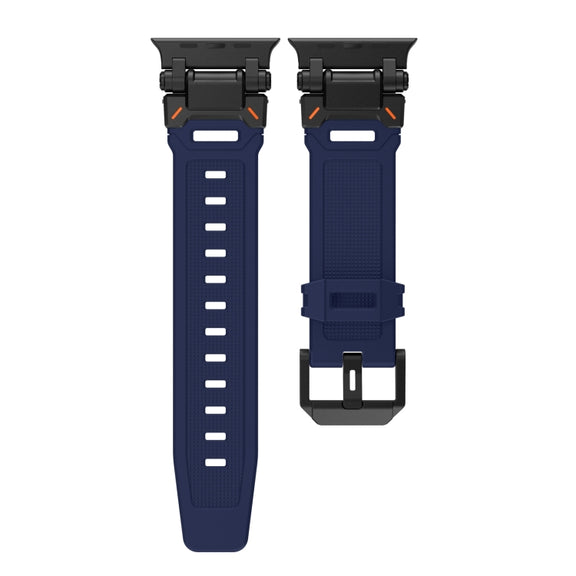 For Apple Watch SE 2023 44mm Explorer TPU Watch Band(Black Blue)