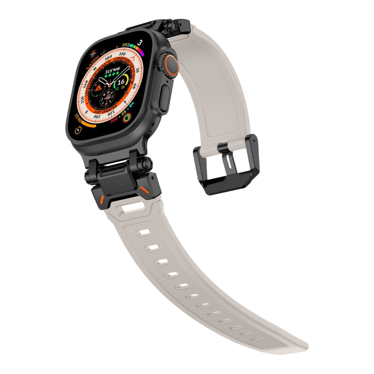 For Apple Watch Series 4 44mm Explorer TPU Watch Band(Black Starlight)