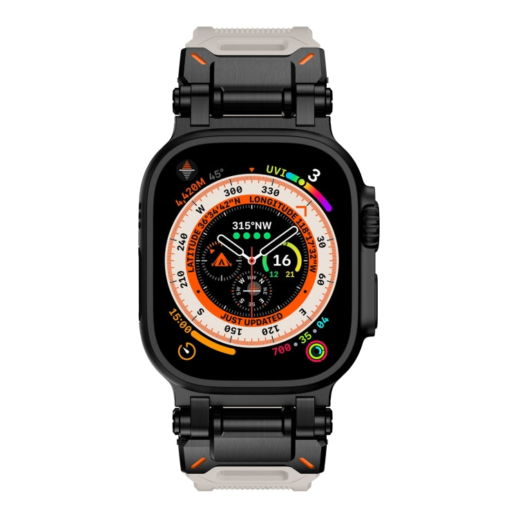 For Apple Watch Series 4 44mm Explorer TPU Watch Band(Black Starlight)