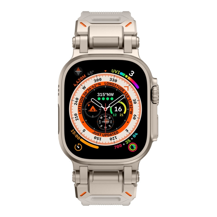For Apple Watch Series 4 44mm Explorer TPU Watch Band(Titanium Starlight)