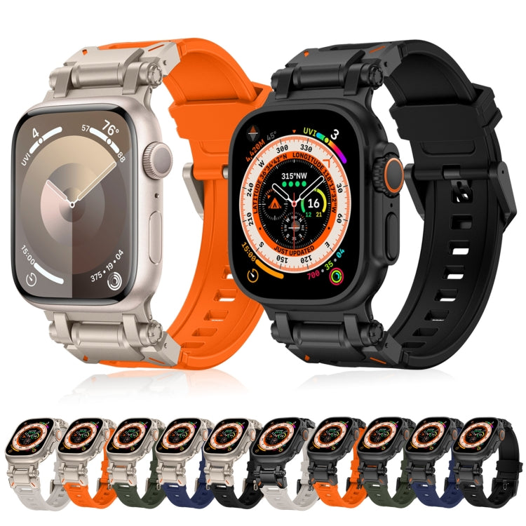 For Apple Watch Series 2 42mm Explorer TPU Watch Band(Titanium Black)