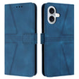 For iPhone 16 Plus Triangle Solid Color Leather Phone Case(Blue) - iPhone 16 Plus Cases by PMC TechLife | Online Shopping South Africa | PMC TechLife | Buy Now Pay Later Mobicred