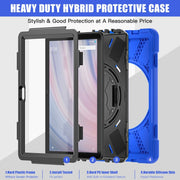 For Amazon Kindle Fire HD10 2023 Silicone Hybrid PC Full Body Tablet Case(Blue)